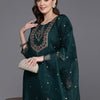 Dhiyona IE Floral Embroidered Regular Kurta with Trousers & Dupatta