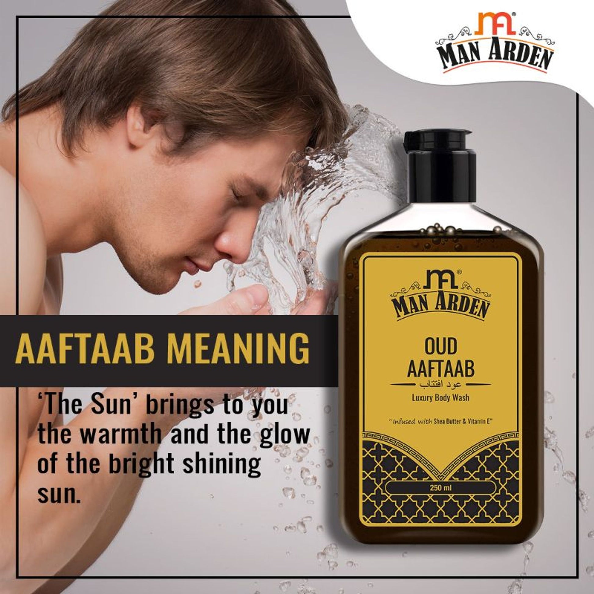 Man Arden Oud Aaftaab Luxury Body Wash Infused With Shea Butter & Vitamin E