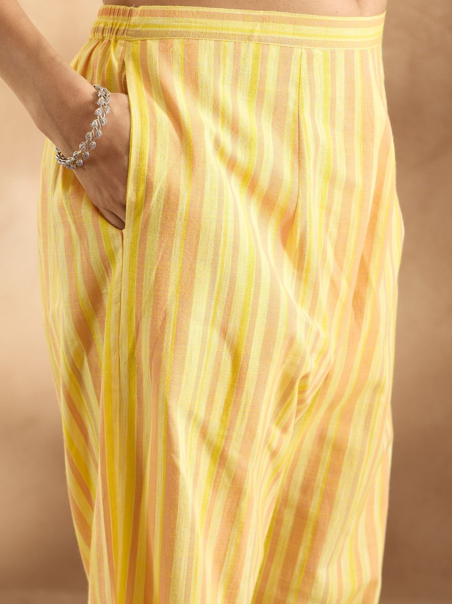 Dhiyona IE Floral Embroidered Pure Cotton Straight Kurta with Trouser