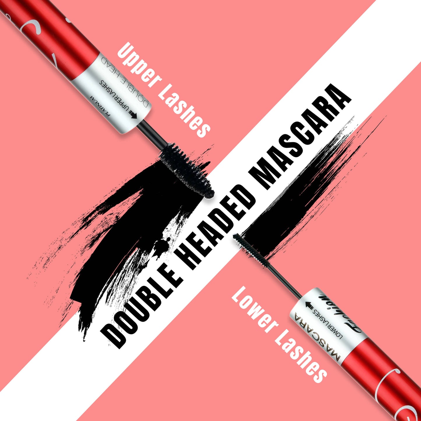 FASHION COLOUR Platinum Double Head Mascara For Upper & Lower Lashes