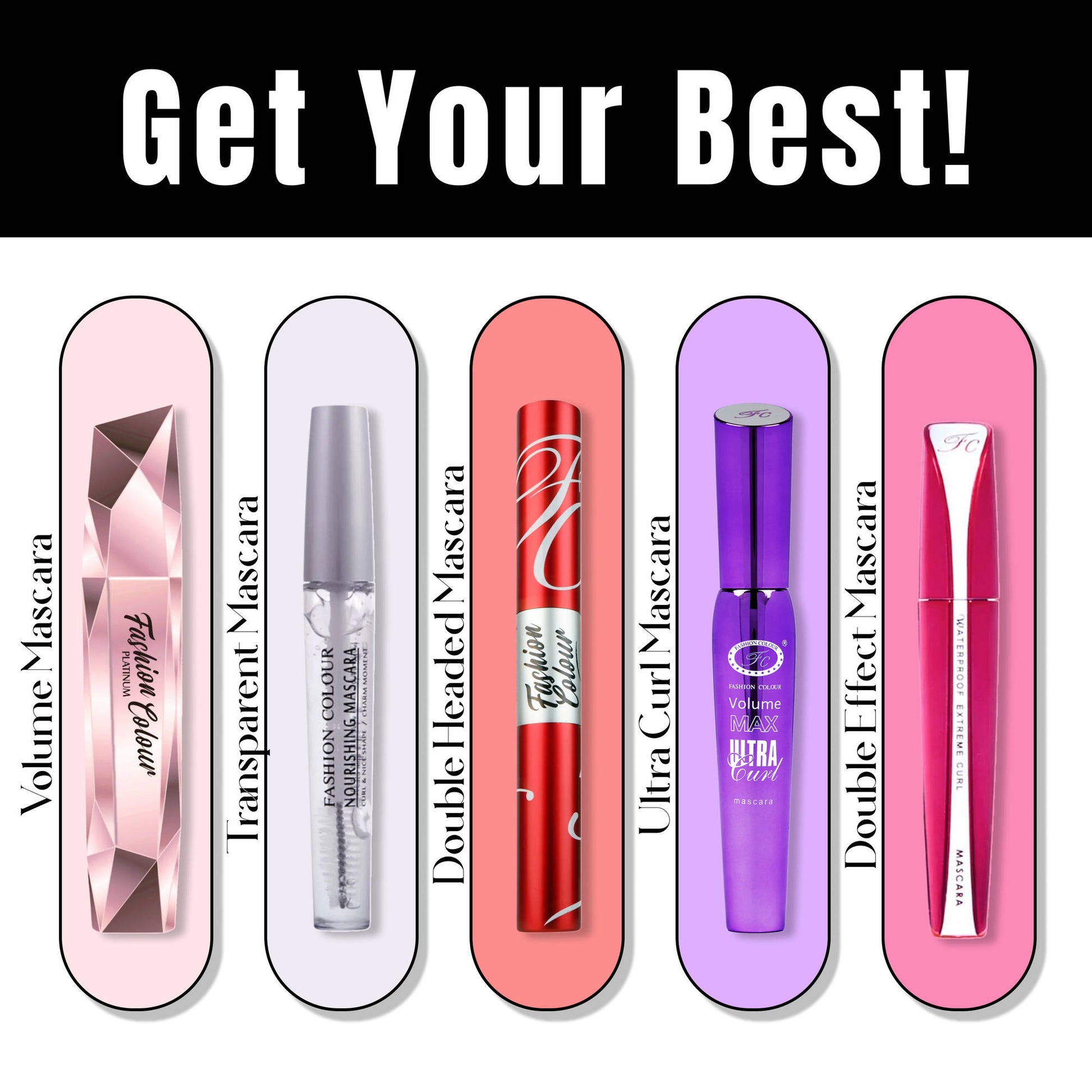 FASHION COLOUR Platinum Double Head Mascara For Upper & Lower Lashes