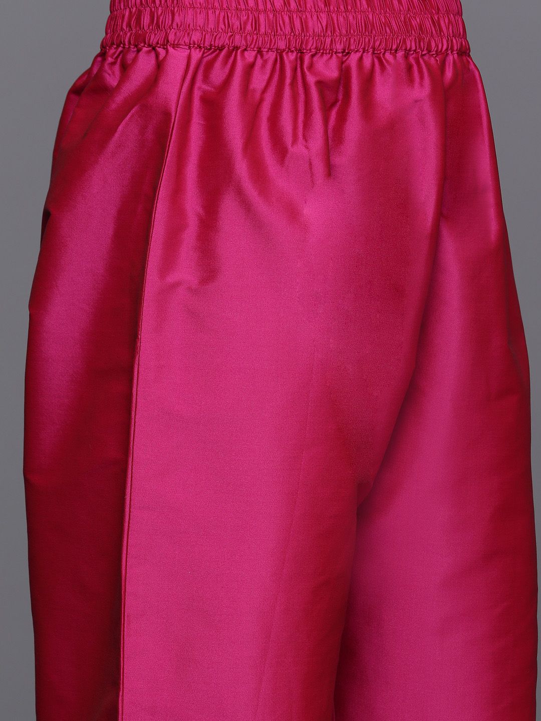 Indyancart VA Women'sFlared Sleeves Gotta Patti Kurta with Palazzos & Dupatta