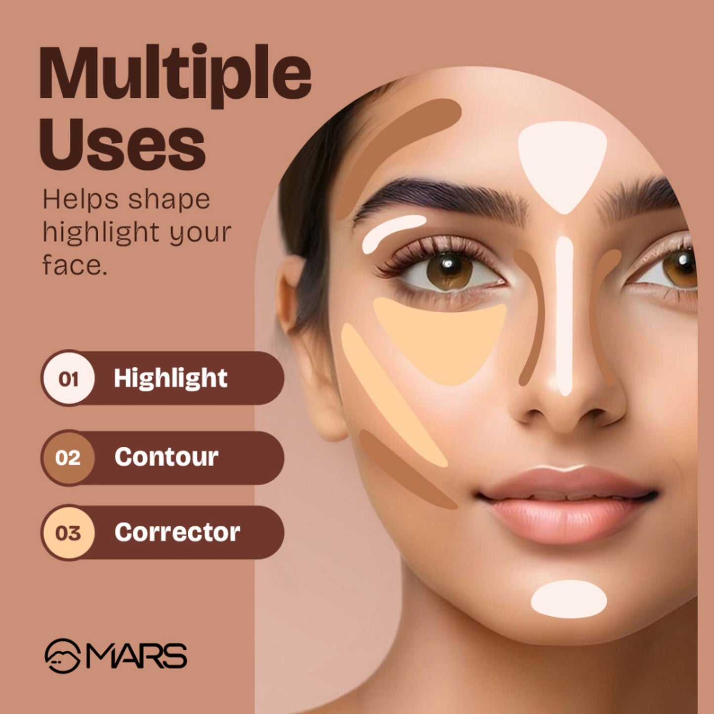 MARS Cosmetics SPF 50 PA++++ Cancel Concealer - 05 Sandstone