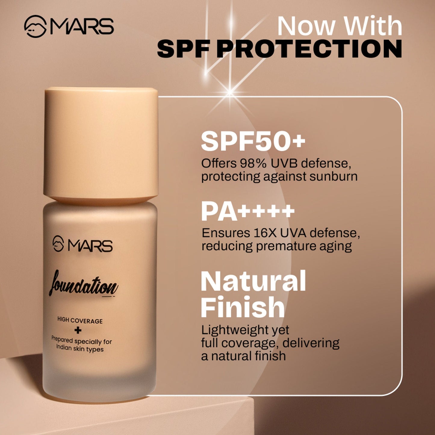 MARS Cosmetics SPF50 PA++++ High Coverage Liquid Foundation - 5.5