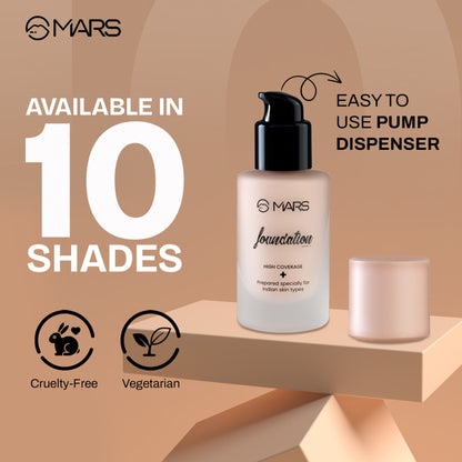 MARS Cosmetics SPF50 PA++++ High Coverage Liquid Foundation - 5.5