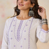 Dhiyona IE Women Ethnic Motifs Embroidered Thread Work Floral Kurta