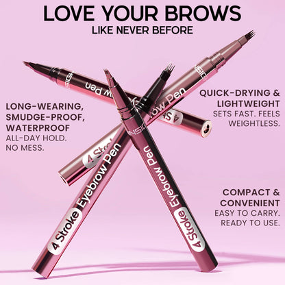 Insight Cosmetics 4 Stroke Eyebrow Pen - Brown