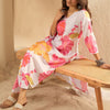 Dhiyona IE Women Floral Printed Regular Kurta with Trousers