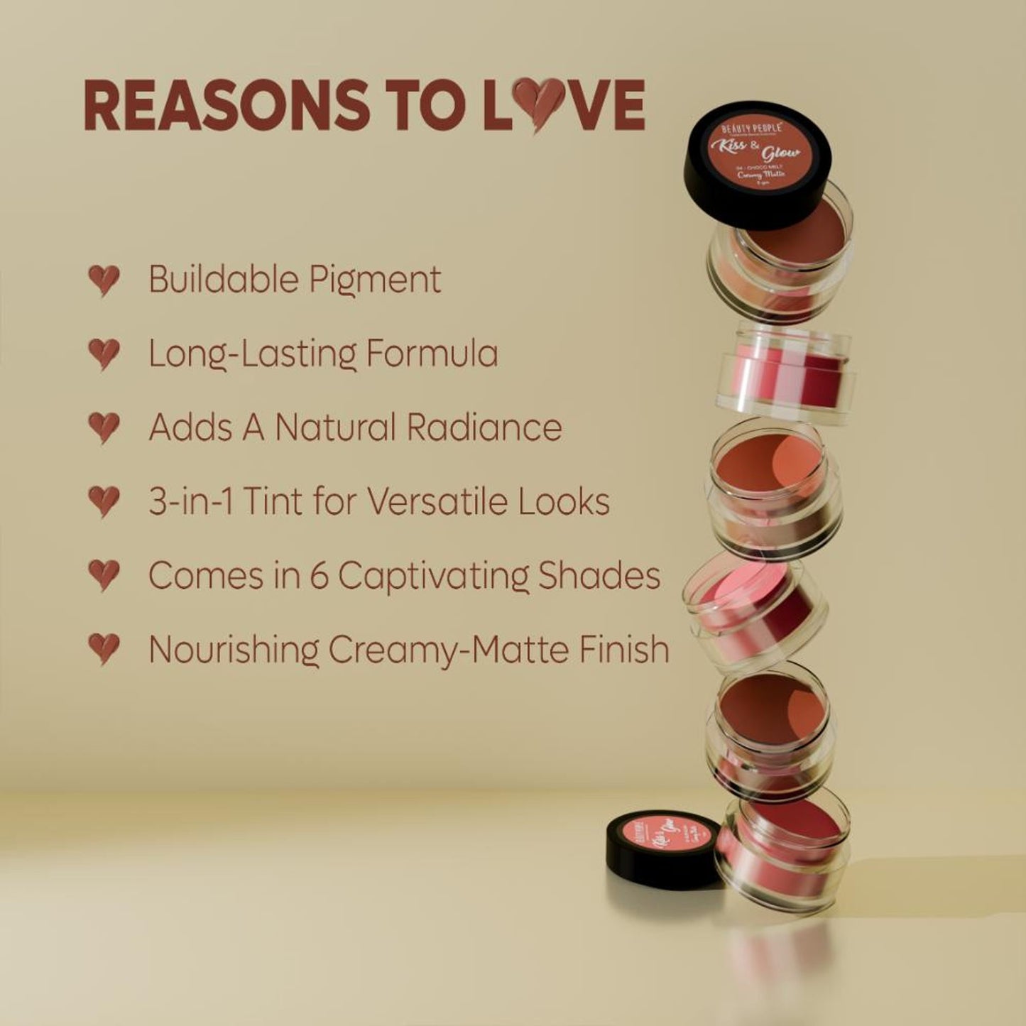 Beauty People Kiss And Glow Lip, Cheek & Eye Tint