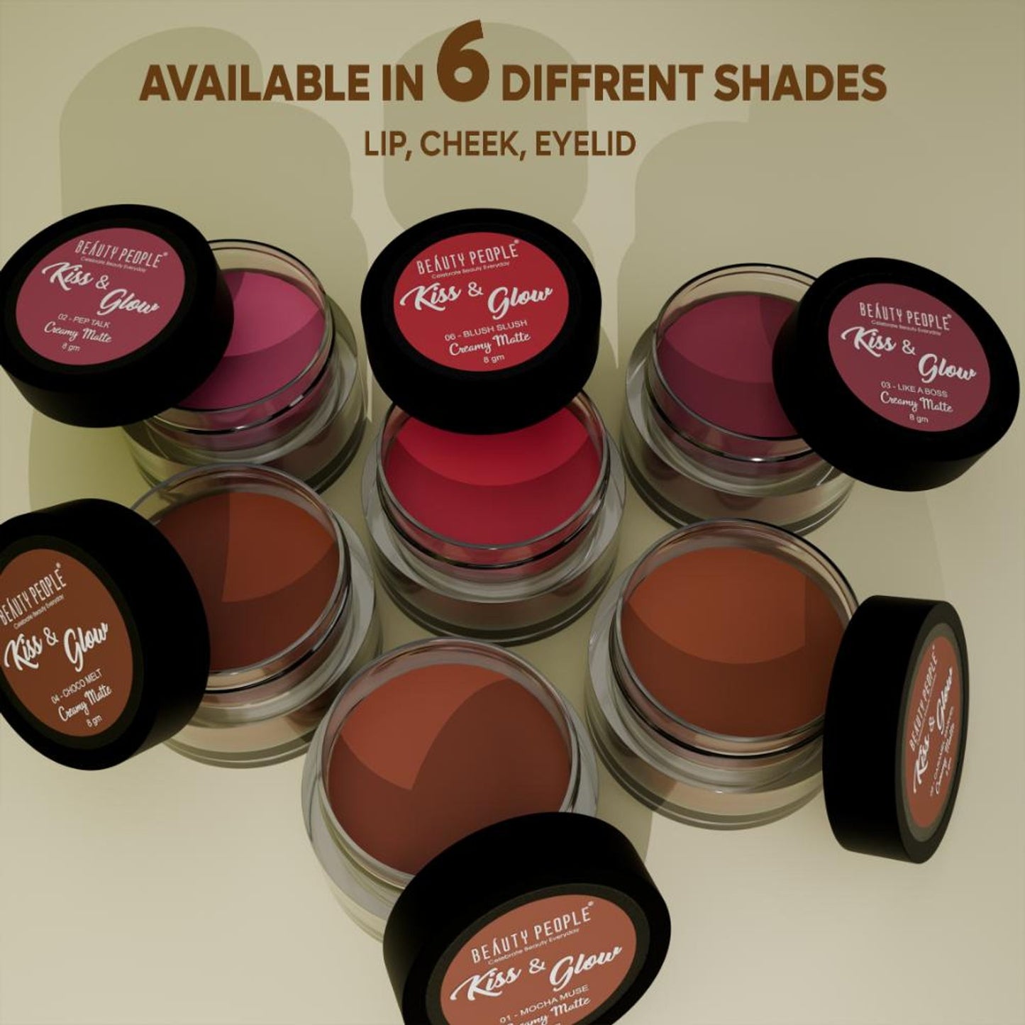Beauty People Kiss And Glow Lip, Cheek & Eye Tint