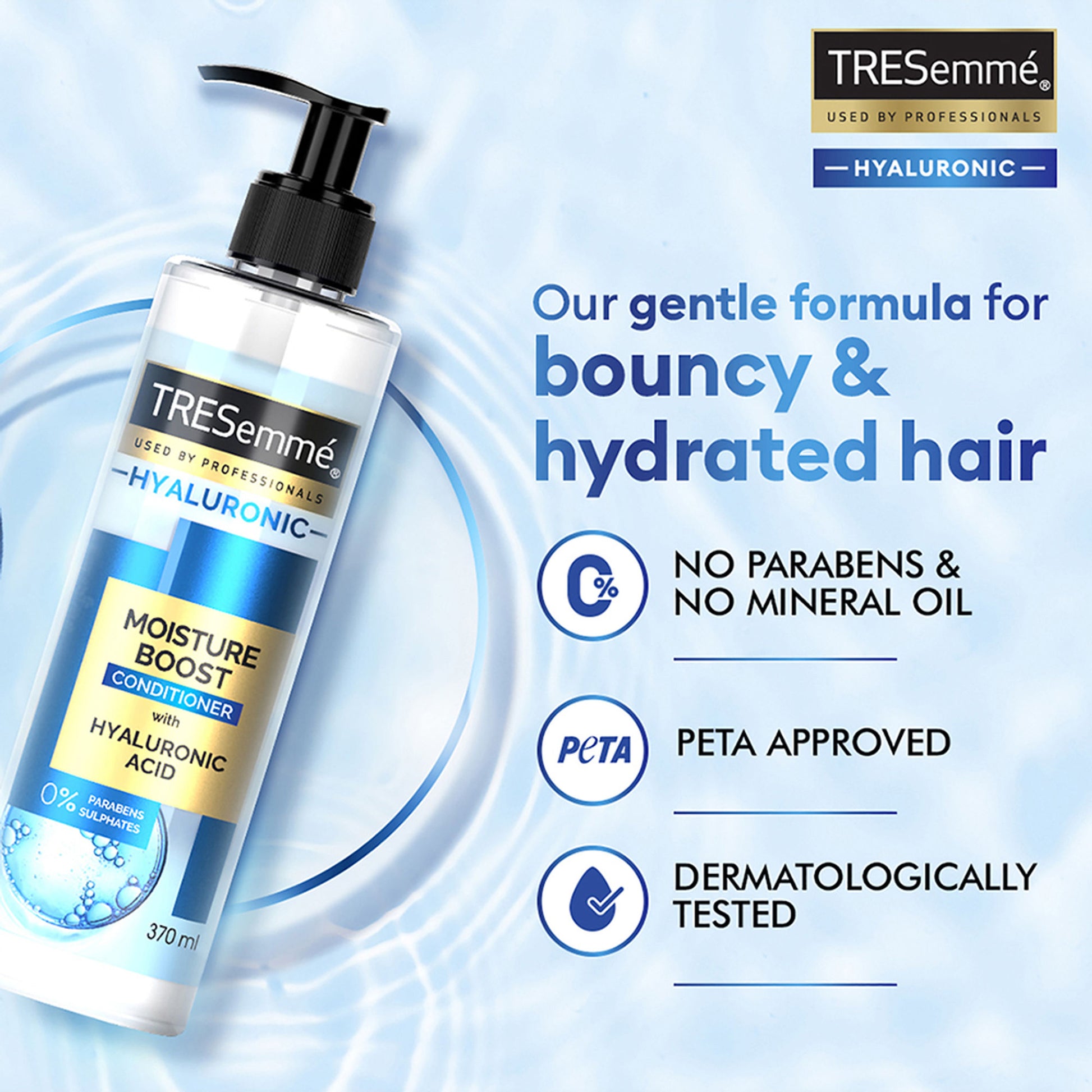 Tresemme Hyaluronic Moisture Boost Conditioner with Hyaluronic Acid Sulphate Free & Paraben Free