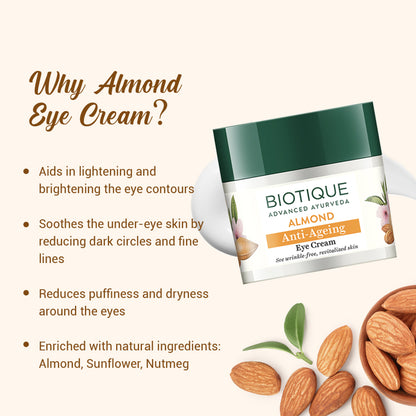 Biotique Bio Almond Anti-Ageing Eye Cream