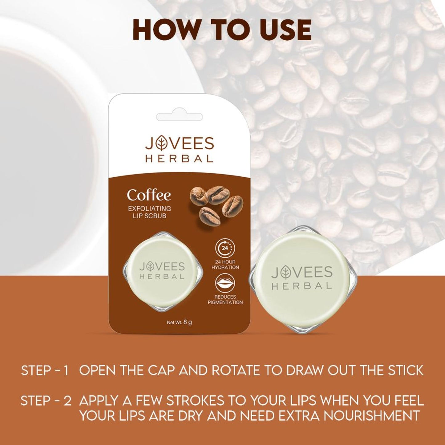 Jovees Herbal Coffee Exfoliating Lip Scrub