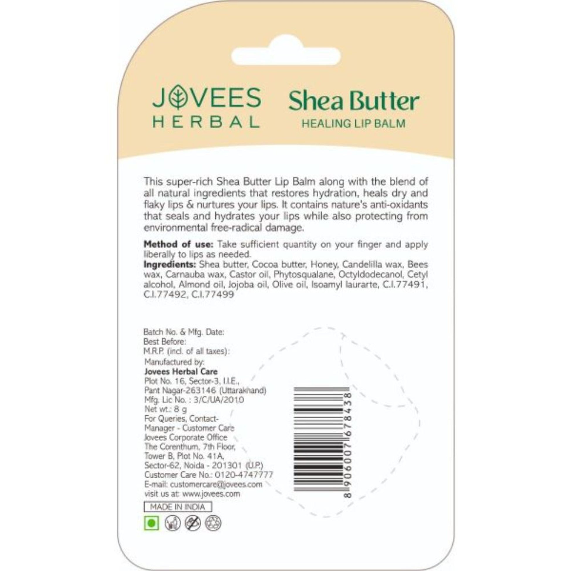 Jovees Herbal Shea Butter Healing Lip Balm