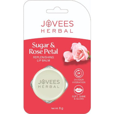 Jovees Herbal Sugar & Rose Petal Replenishing Lip Balm