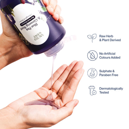 Sacred Grove Blue Pea Flower & Ginseng Root Shampoo For Strength & Shine