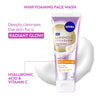 NIVEA Luminous Even Glow Whip Foam Daily Gentle Face Wash With Hyaluronic
