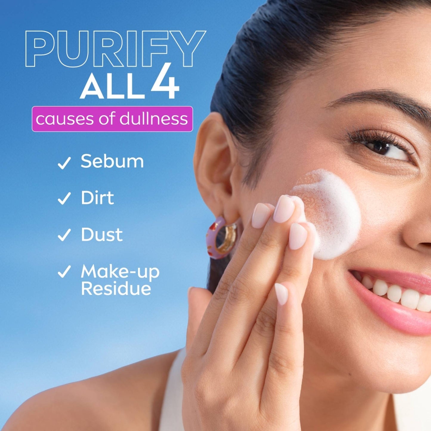 NIVEA Luminous Even Glow Whip Foam Daily Gentle Face Wash With Hyaluronic