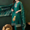 Dhiyona SN Women's Floral Embroidered Layered Kurta with Trouser & Dupatta
