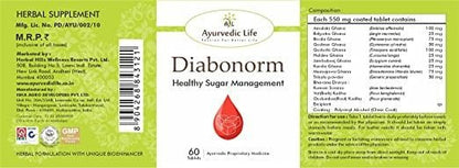 Ayurvedic Life Diabonorm Healthy Sugar Management Tablets