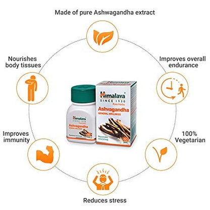 Himalaya Ashvagandha Tablets - General Wellness - Indyancart