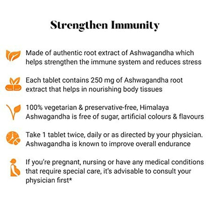 Himalaya Ashvagandha Tablets - General Wellness - Indyancart