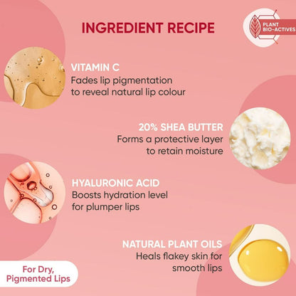 Dot & Key Lip Plumping Sleeping Mask applied on lips, showcasing the hydrating and nourishing lip care treatment in a sleek jar.