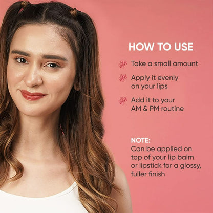 Dot & Key Lip Plumping Sleeping Mask applying on lips, hydrating and nourishing lip care product in a sleek jar.