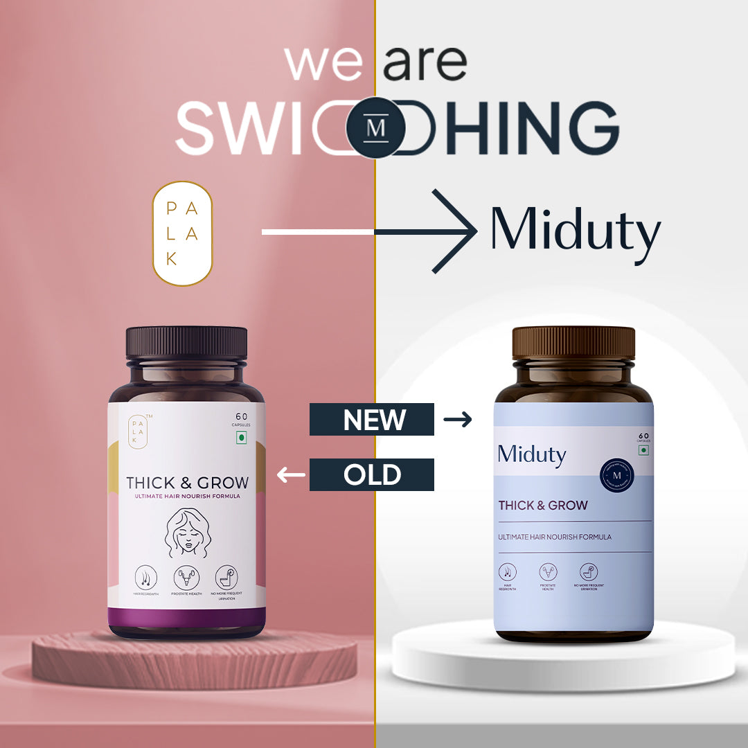 Miduty by Palak Notes Thick & Grow Capsules - Indyancart