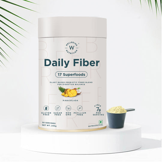 Wellbeing Nutrition Daily Fiber Powder-Pina Colada Flavor - Indyancart