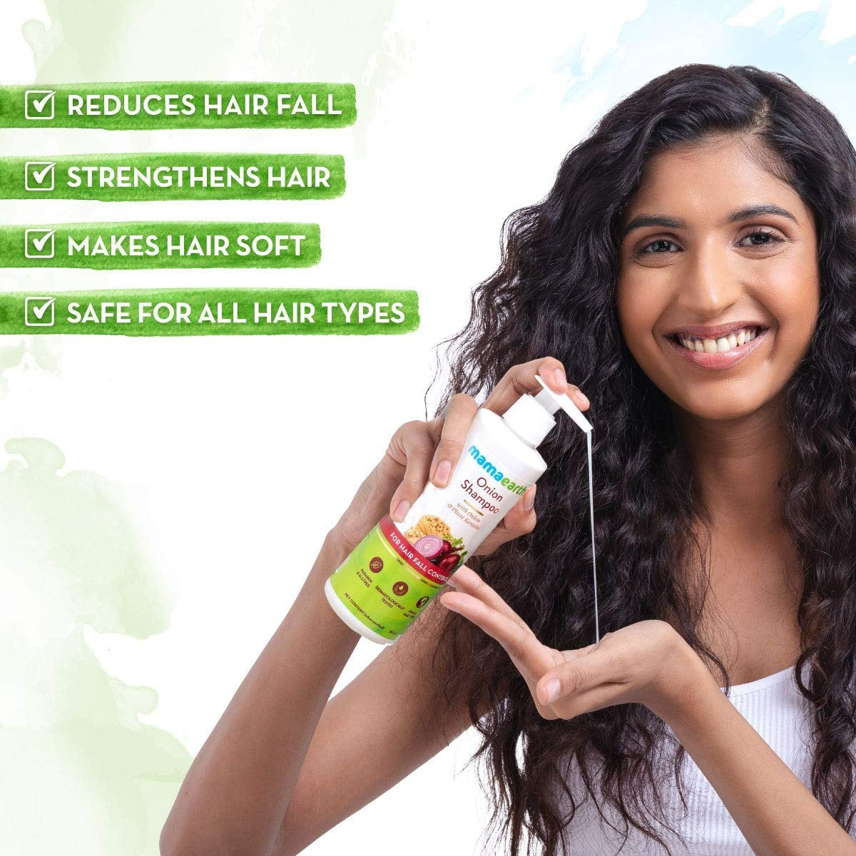 Mamaearth Onion Shampoo For Hair Fall Care - Indyancart