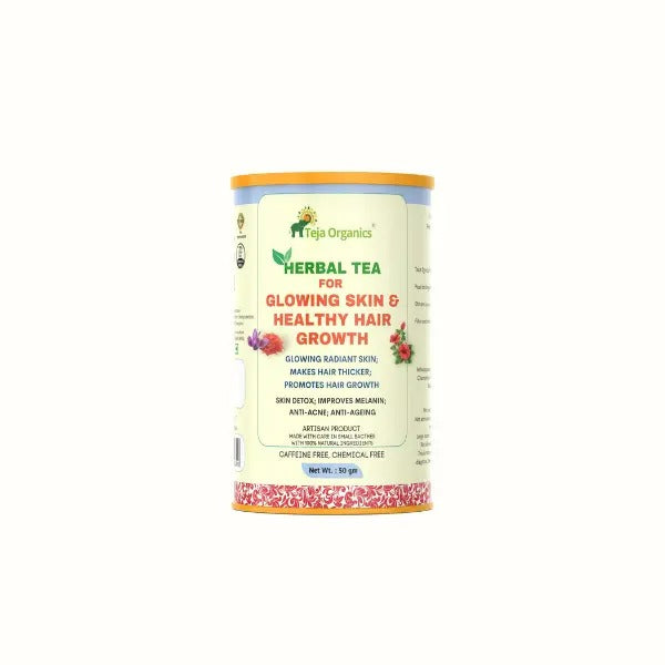Teja Organics Skin Glow & Hair Growth Herbal Tea - Indyancart