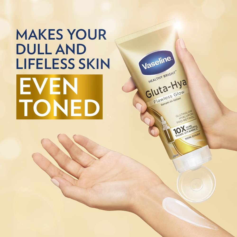 Vaseline Gluta Hya Serum-in-Lotion - Dewy Radiance & Flawless Glow Combo - Indyancart
