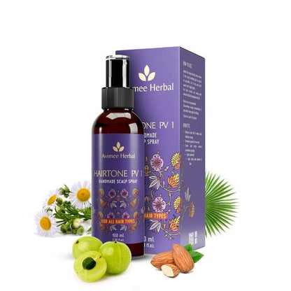 Avimee Herbal Keshpallav Hair Oil & Hairtone PV 1 Scalp Spray Combo - Indyancart