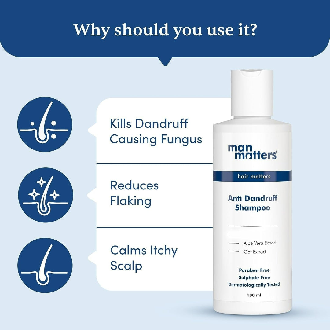 Man Matters 2% Ketoconazole Anti Dandruff Shampoo - Indyancart