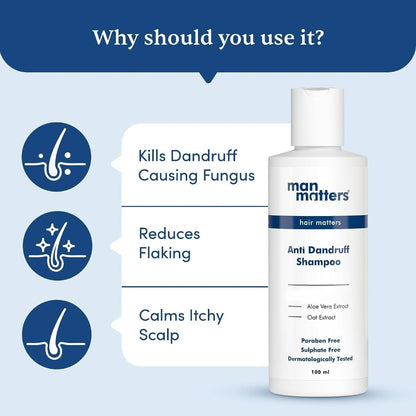Man Matters 2% Ketoconazole Anti Dandruff Shampoo - Indyancart