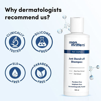 Man Matters 2% Ketoconazole Anti Dandruff Shampoo - Indyancart
