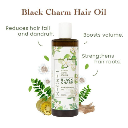 The Secret Hair Care Black Charm Hair Oil - Indyancart