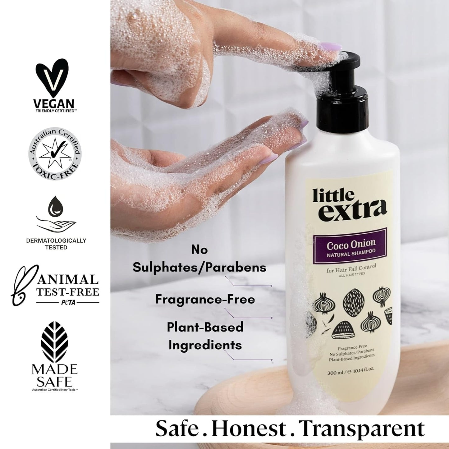 Little Extra Coco Onion Natural Shampoo - Indyancart