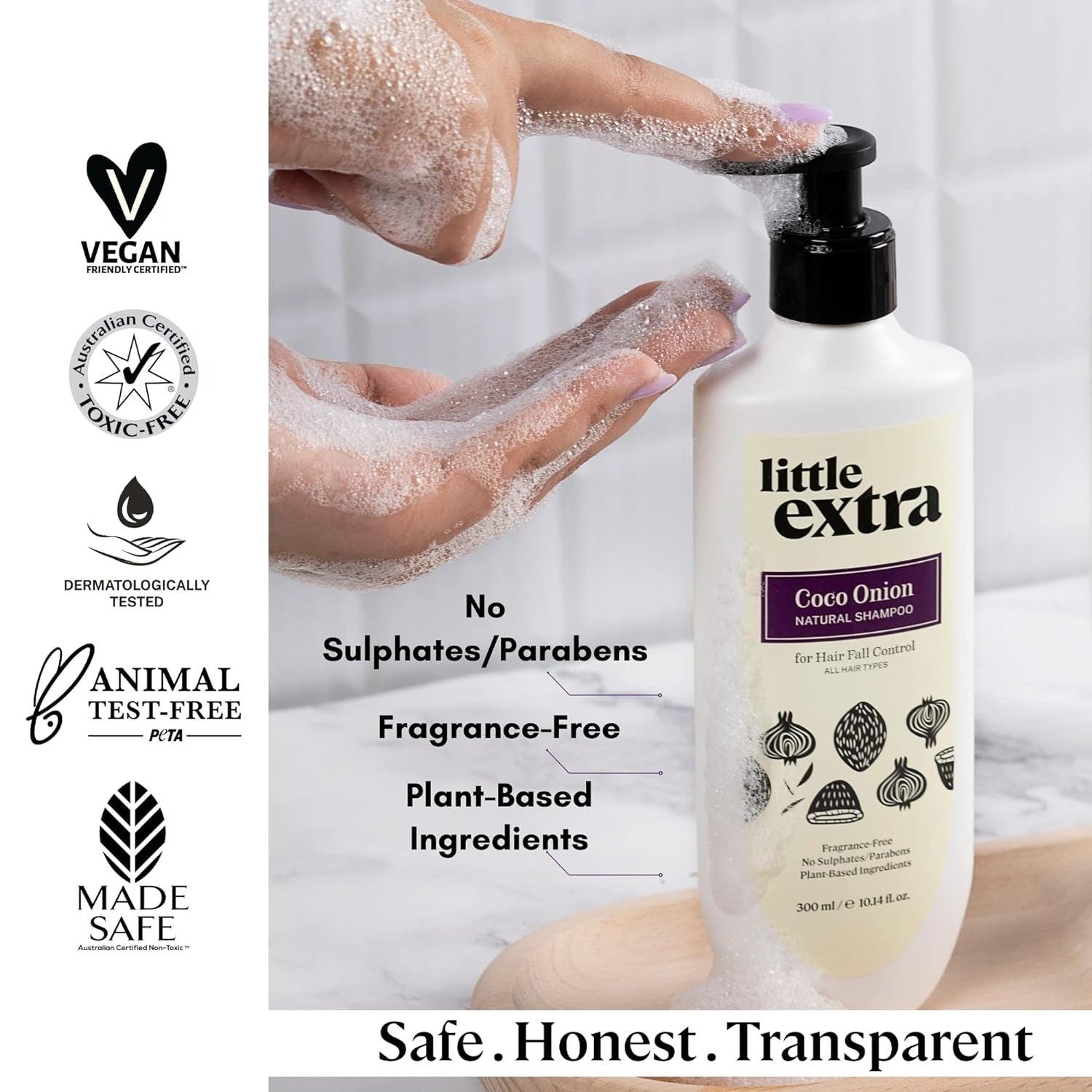 Little Extra Coco Onion Natural Shampoo - Indyancart