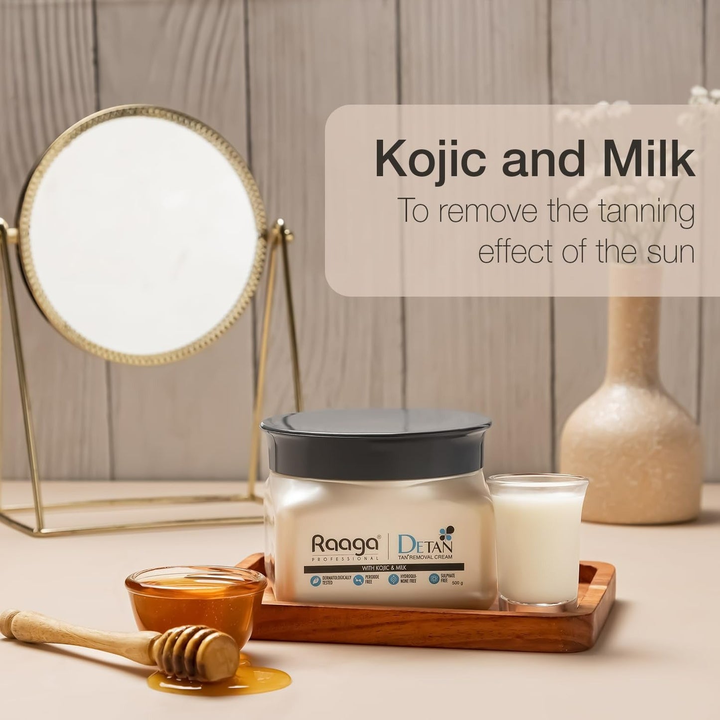 Raaga Professional De Tan Removal Cream With Kojic & Milk - Indyancart