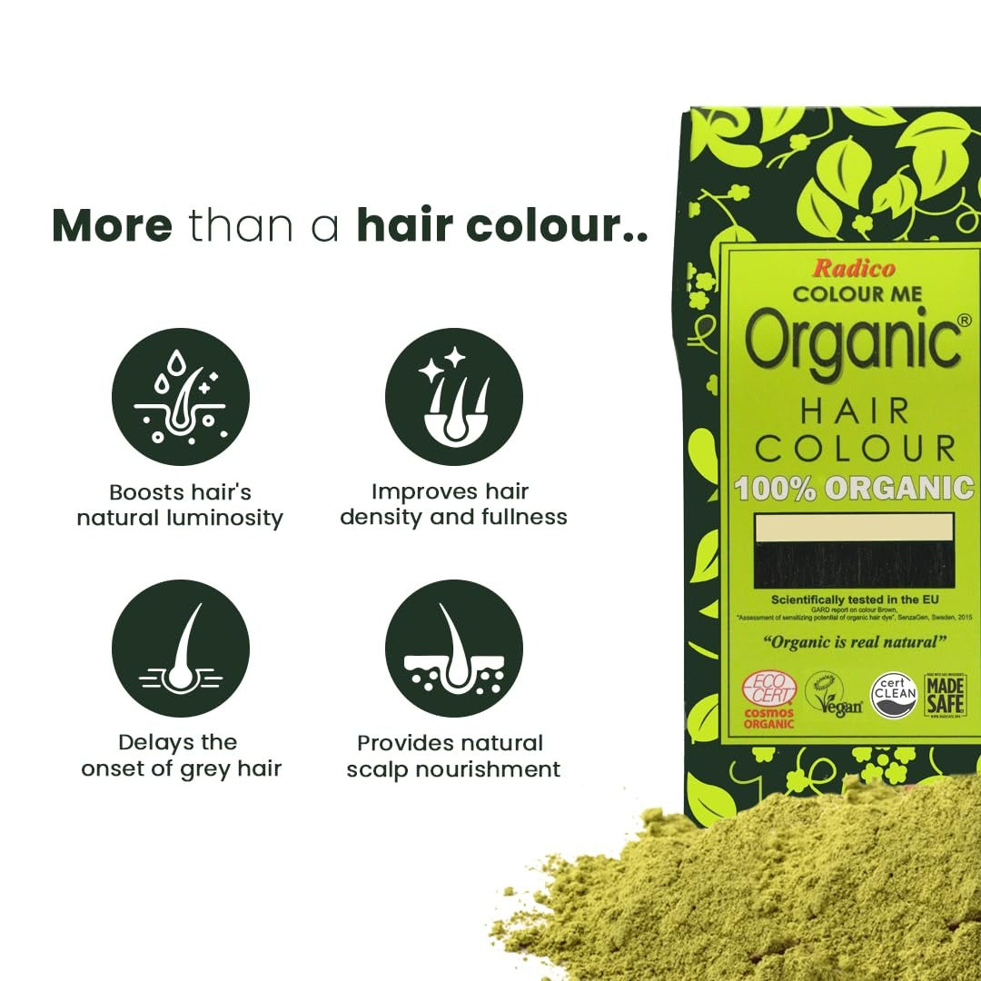 Radico Organic Hair Colour-Soft Black - Indyancart