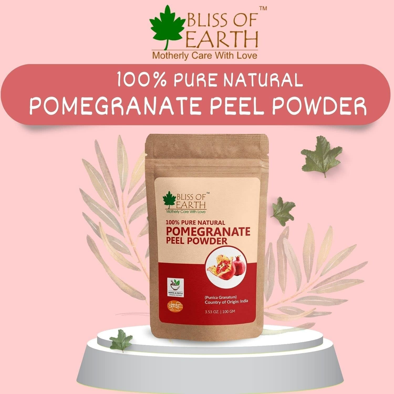 Bliss of Earth Certified Organic Pomegranate Peel Powder - Indyancart