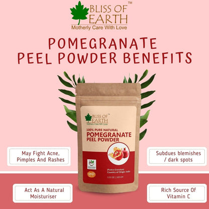 Bliss of Earth Certified Organic Pomegranate Peel Powder - Indyancart