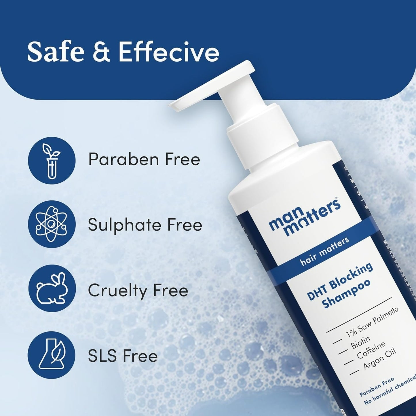 Man Matters Anti Hair Fall DHT Blocking Shampoo - Indyancart