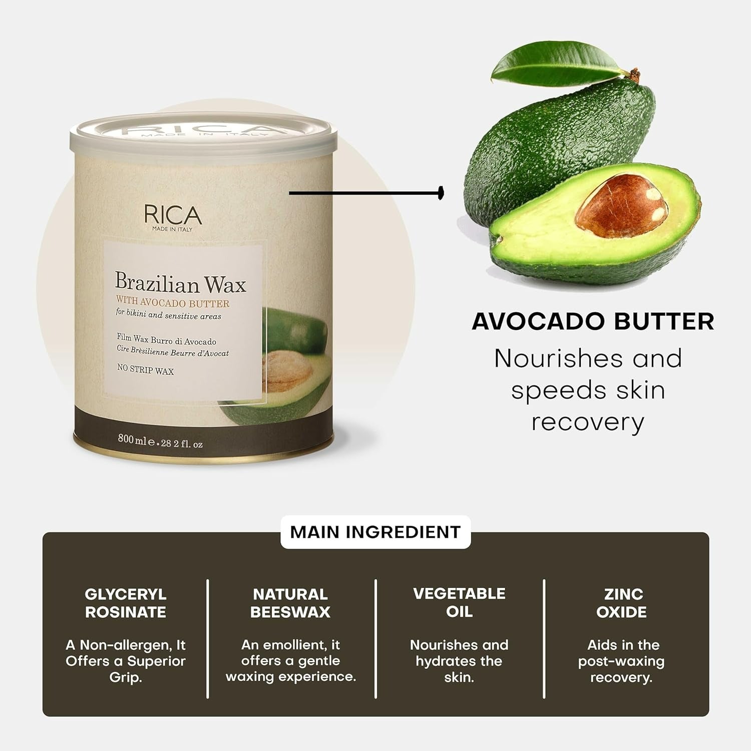 Rica Brazilian Wax with Avocado Butter - Indyancart