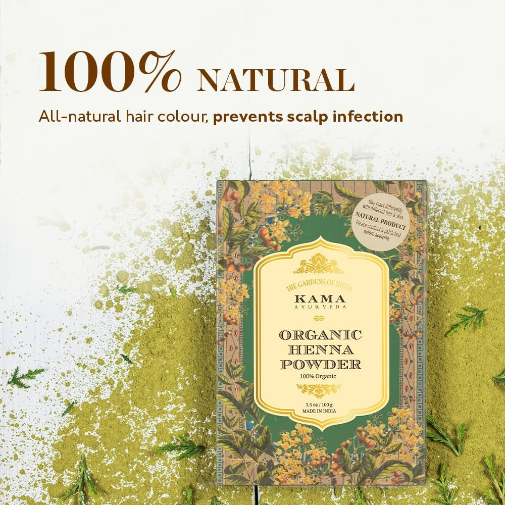 Kama Ayurveda Organic Henna Powder 100gm - Indyancart