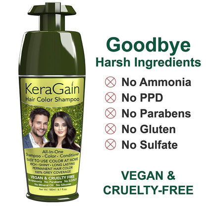 KeraGain Hair Color Shampoo - Indyancart