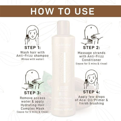 Cadiveu Brasil Cacau Anti Frizz Shampoo-Sulfate Free - Indyancart