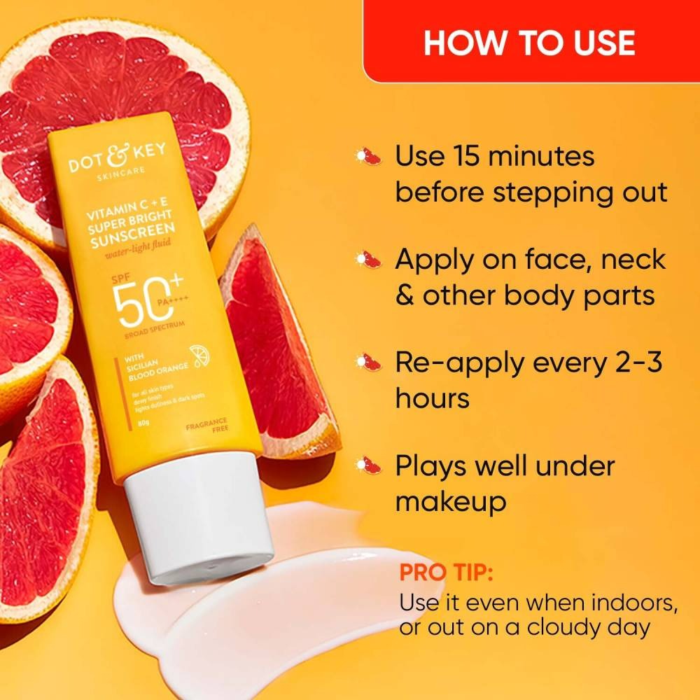 Dot & Key Vitamin C + E Super Bright Sunscreen SPF 50+++ - Indyancart